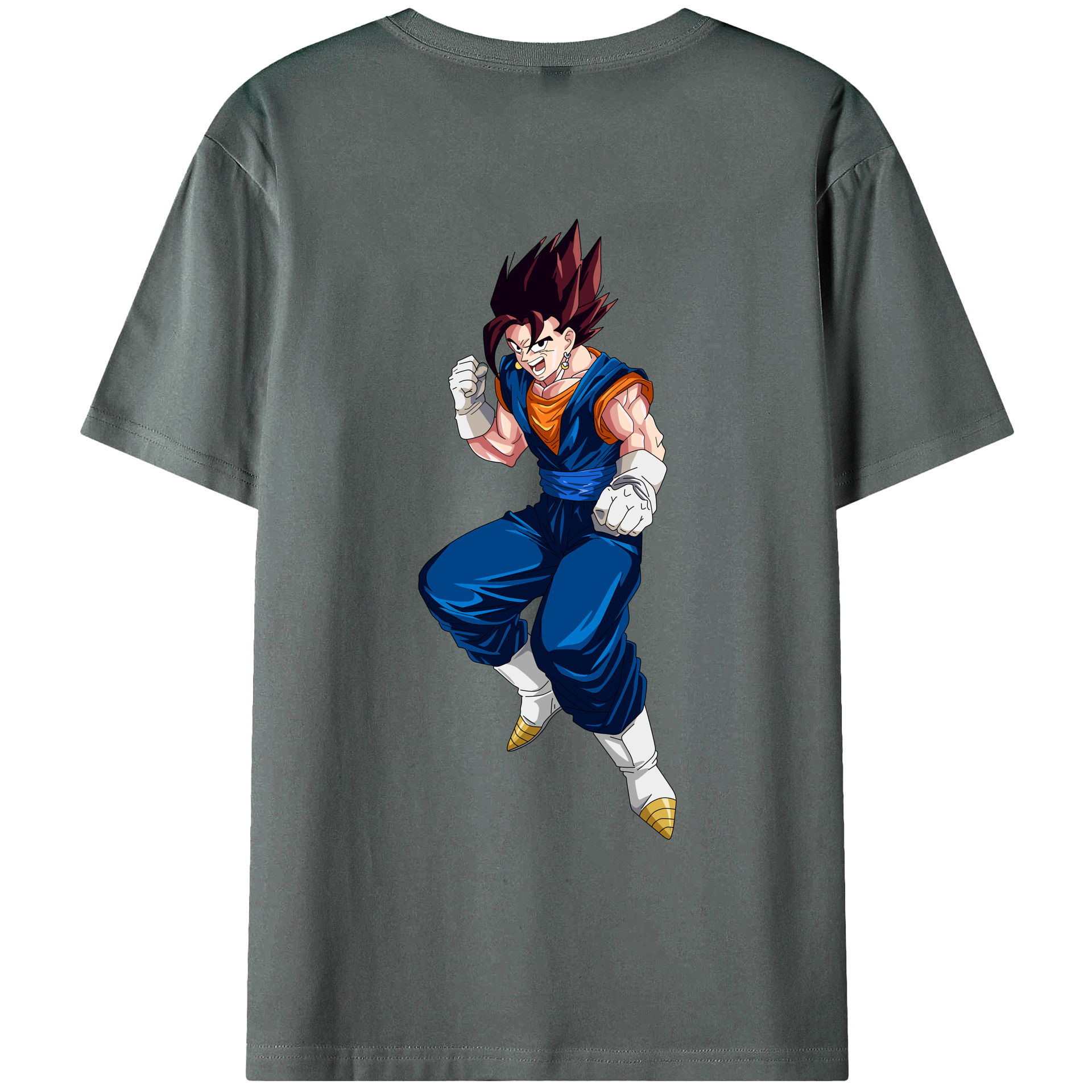 （画像用） ドラゴンボール 孫 悟飯（そんごはん）DRAGON BALL Son Gohan 綿100％ メンズ半袖Tシャツ（バックプリント） 通気性